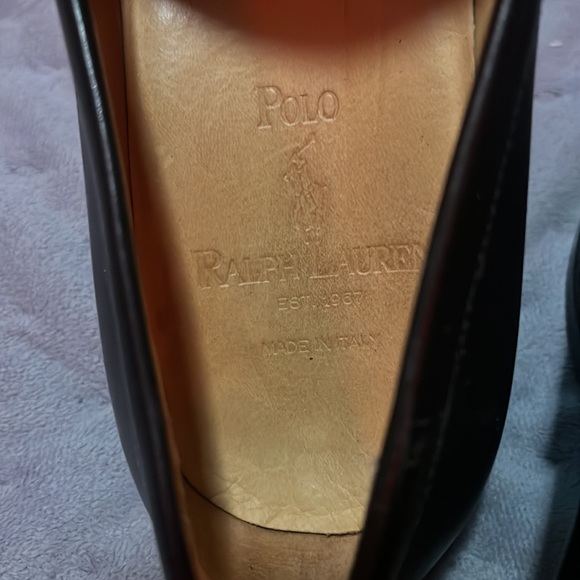 Men’s Polo Black Leather Loafers Size 13 D - Picture 3 of 8